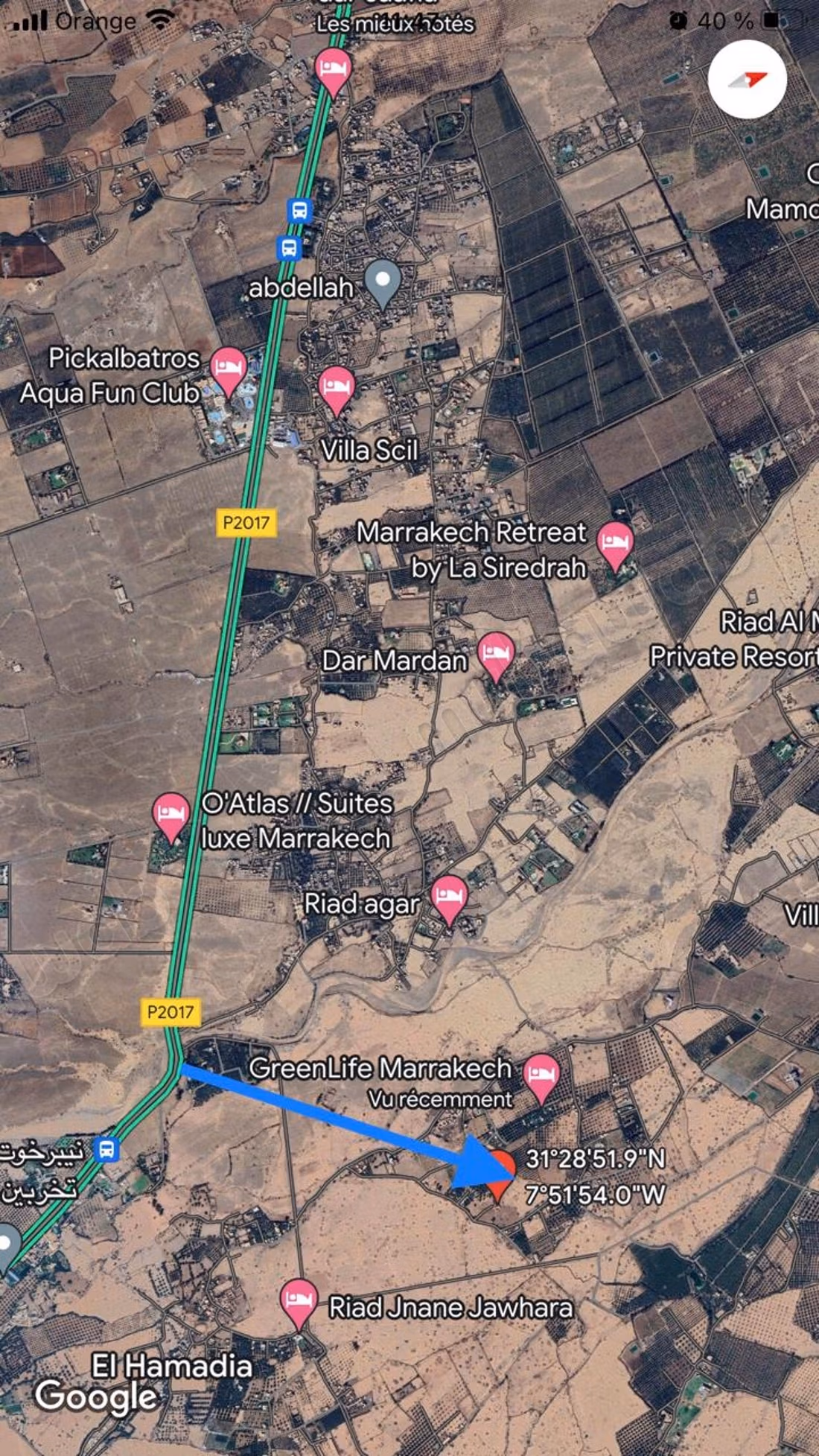 Prachtig land te koop in Ourika. Totale oppervlakte 40270 m²