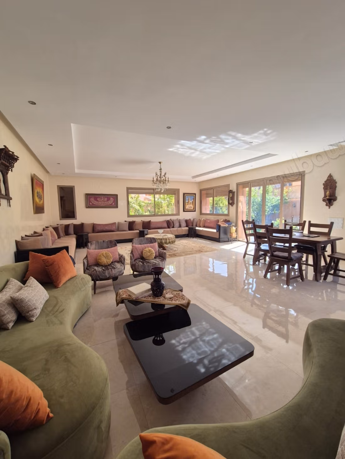 Ourika Road, beautiful villa in a gated community, spacious areas, pool possibility