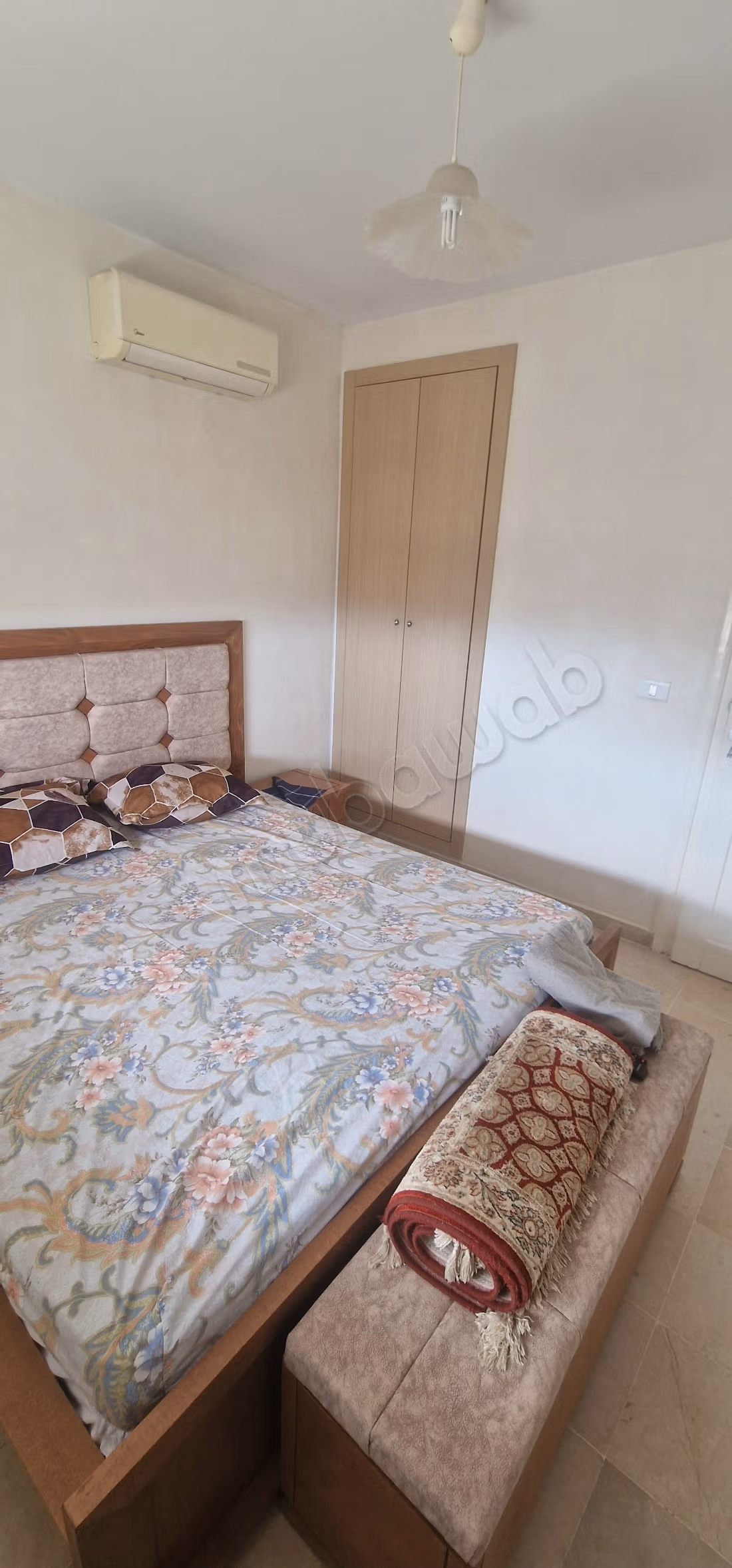Location d'un appartement à Hammamet Nord. 
Surface de 104 m². 
Meublé