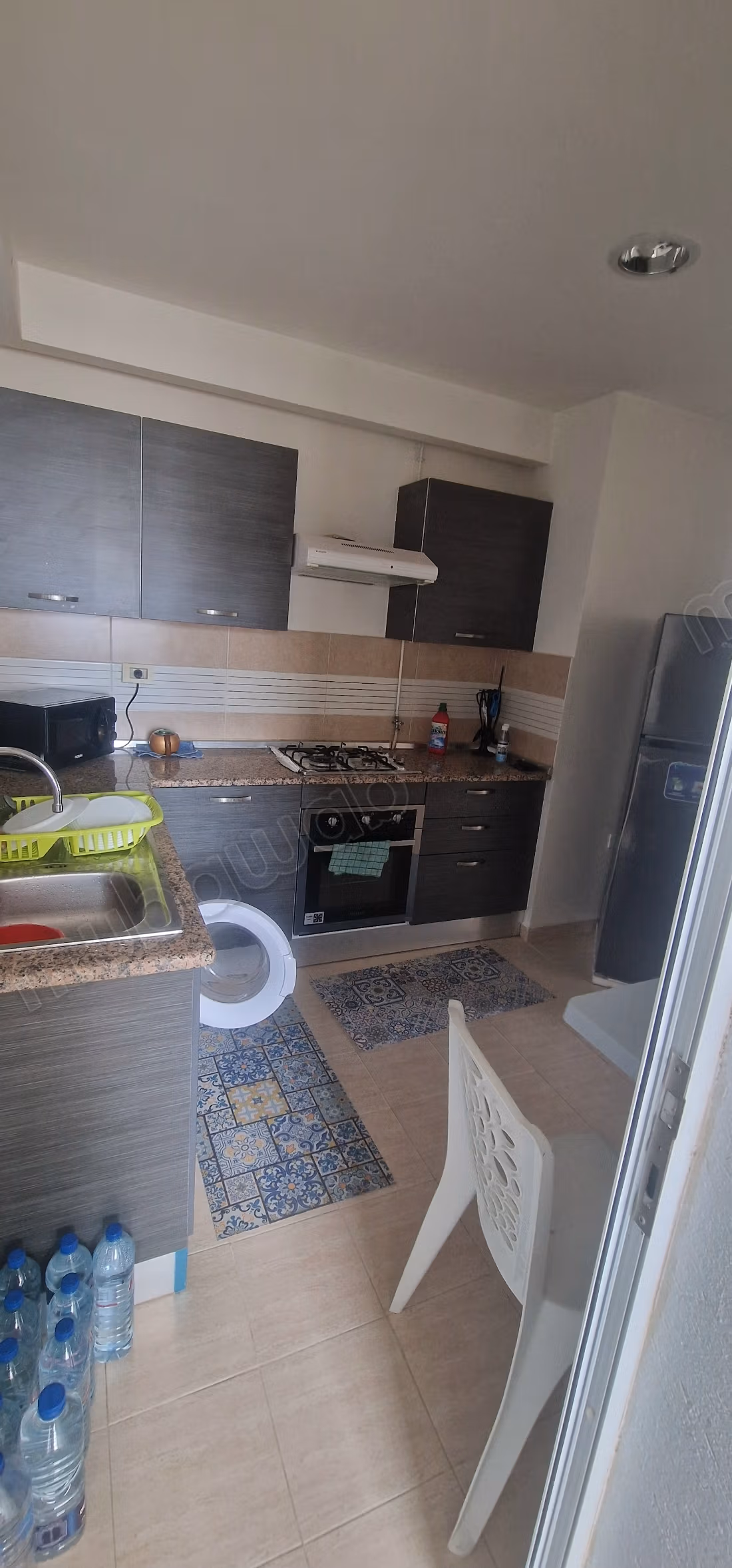 Location d'un appartement à Hammamet Nord. 
Surface de 104 m². 
Meublé