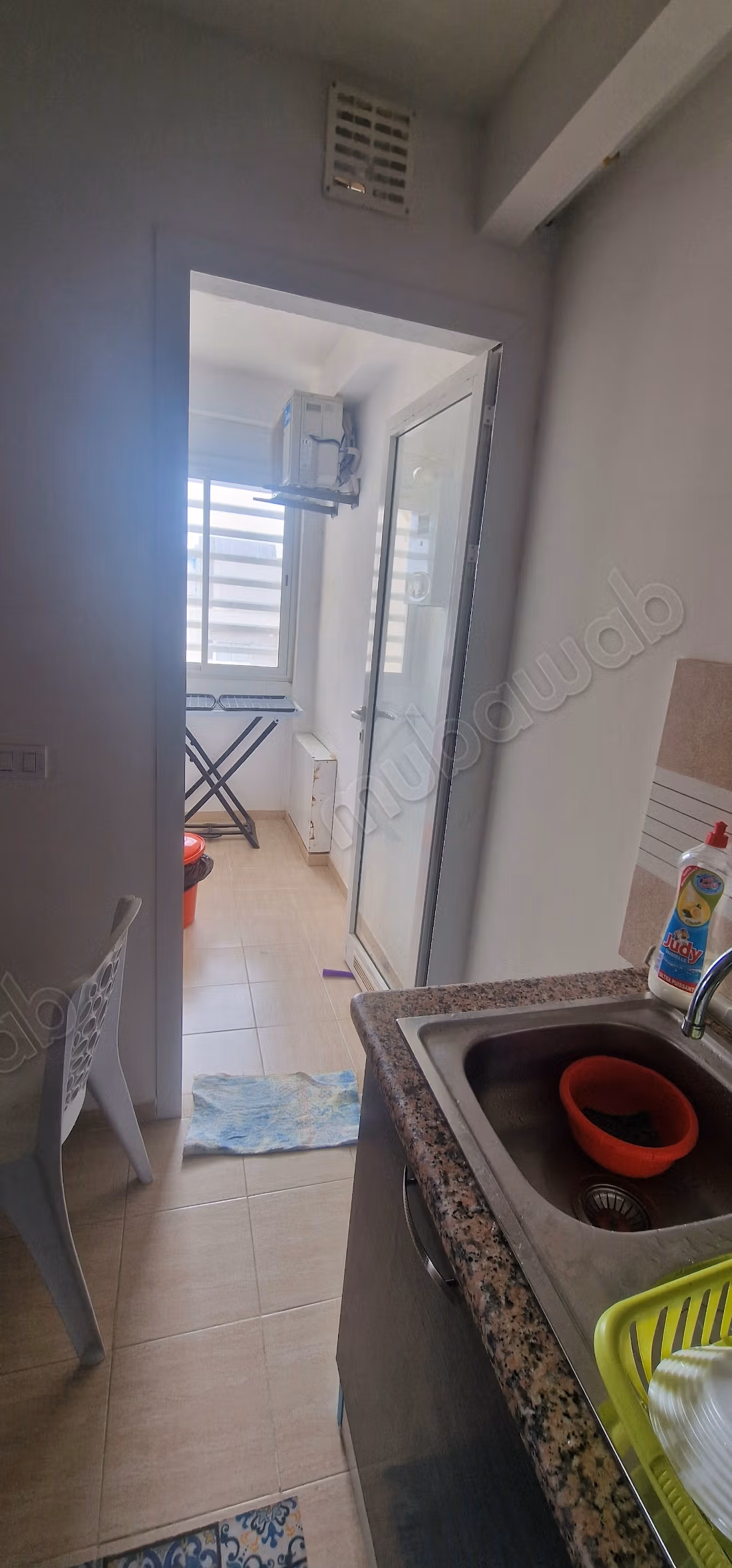 Location d'un appartement à Hammamet Nord. 
Surface de 104 m². 
Meublé