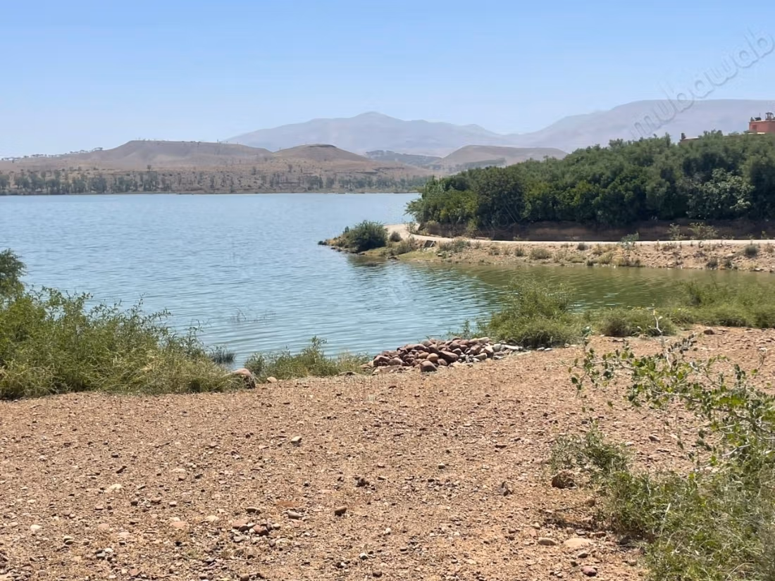 Waterfront land for sale or rent at Lalla Takarkoust dam