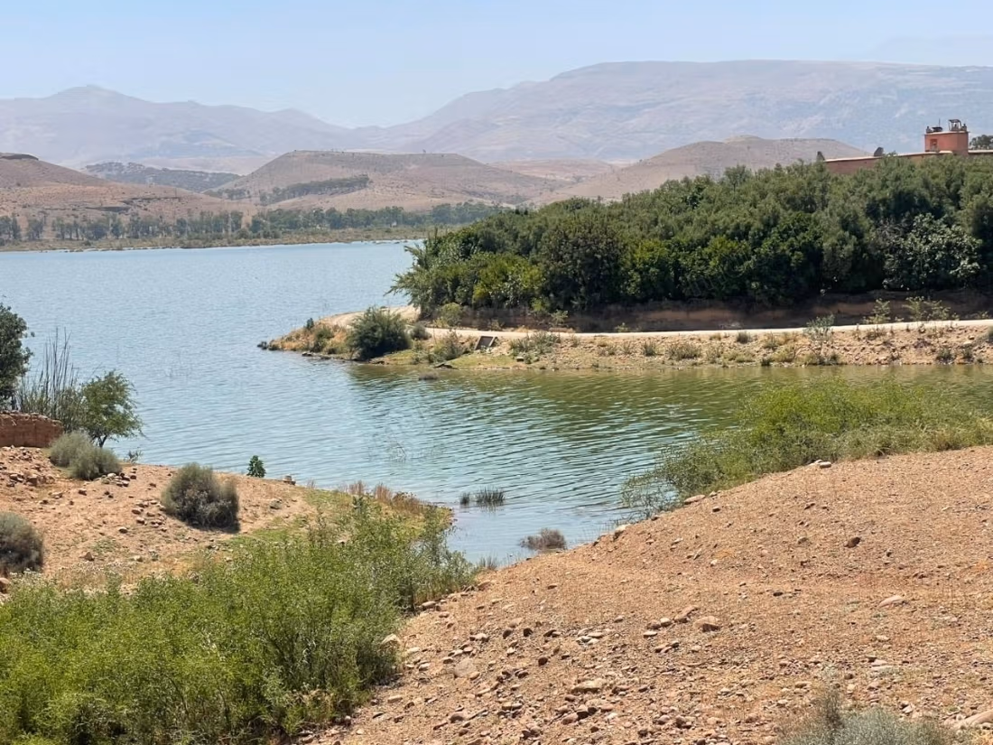 Waterfront land for sale or rent at Lalla Takarkoust dam