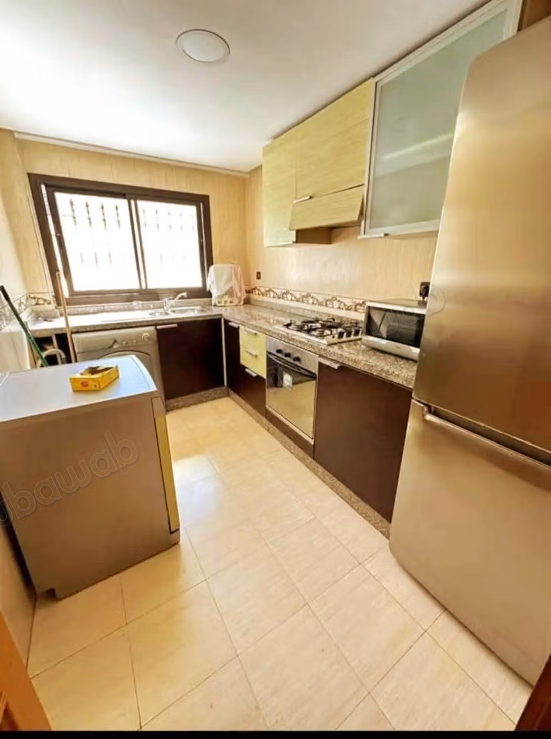 Bright furnished studio on a high floor with a large balcony