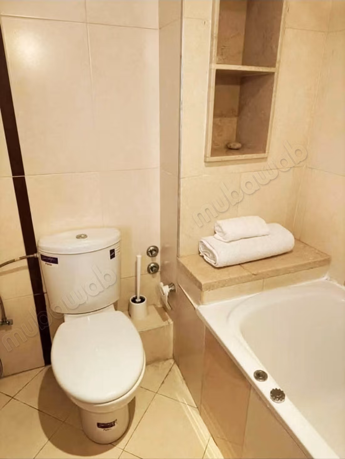 Bright furnished studio on a high floor with a large balcony