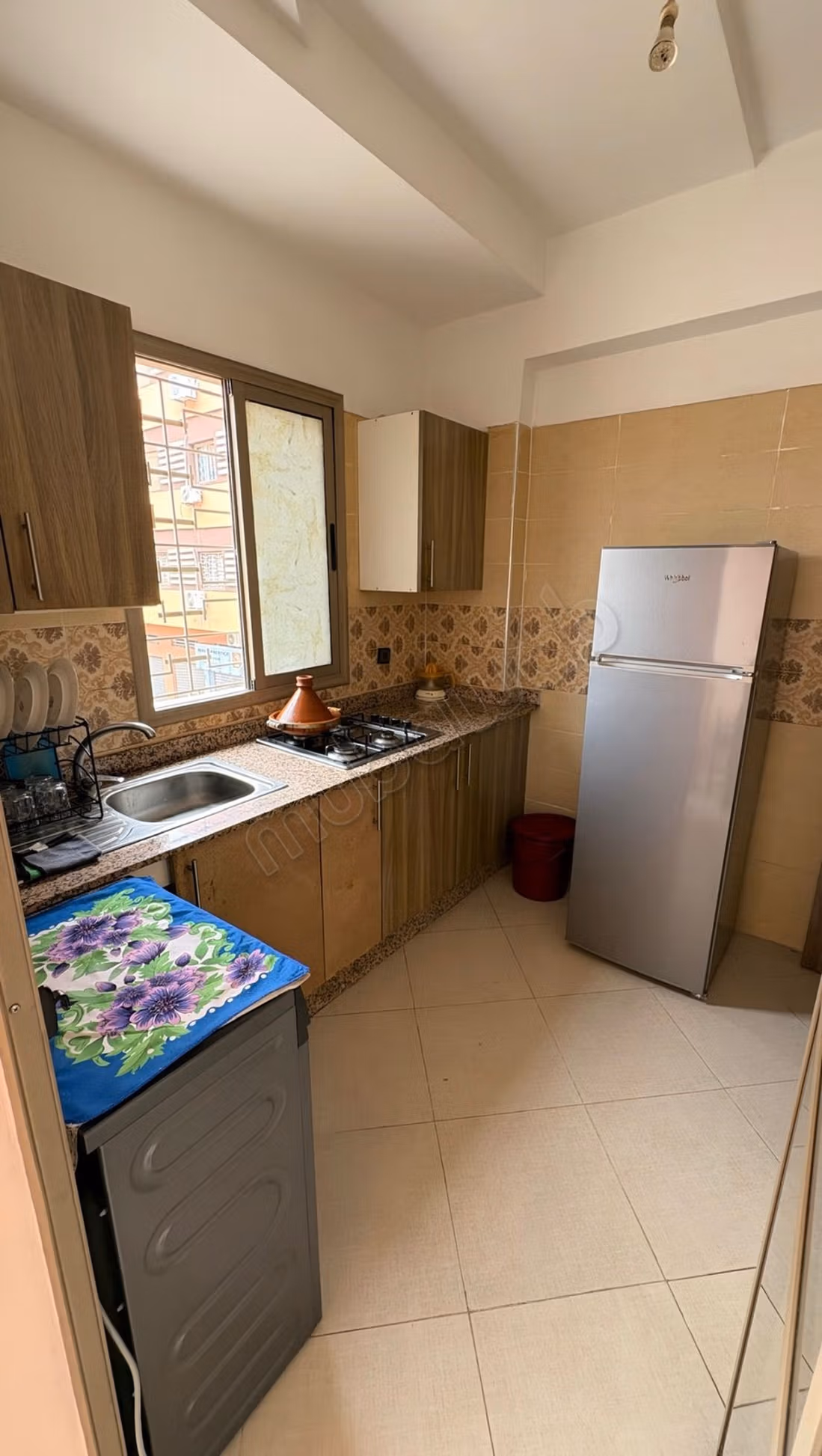 Holiday apartment for rent in Gueliz. 2 rooms. Calm environment with mountain view, double-glazed window
