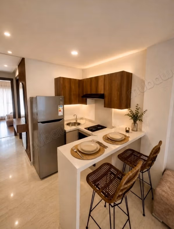 Brand new furnished studio with 2 terraces