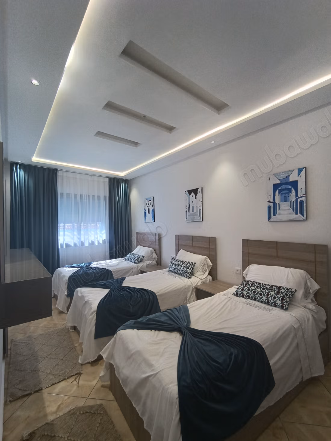 Apartments for rent in Chefchaouen. Total area 55 m². Traditional Moroccan living room, secure residence