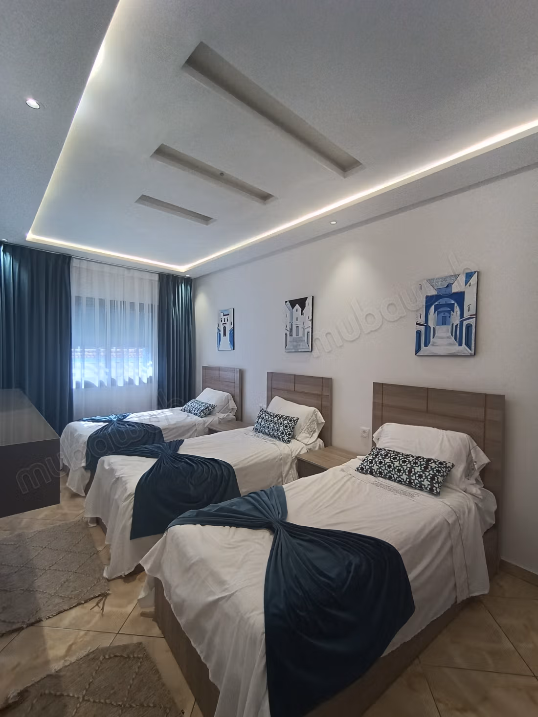 Apartments for rent in Chefchaouen. Total area 55 m². Traditional Moroccan living room, secure residence