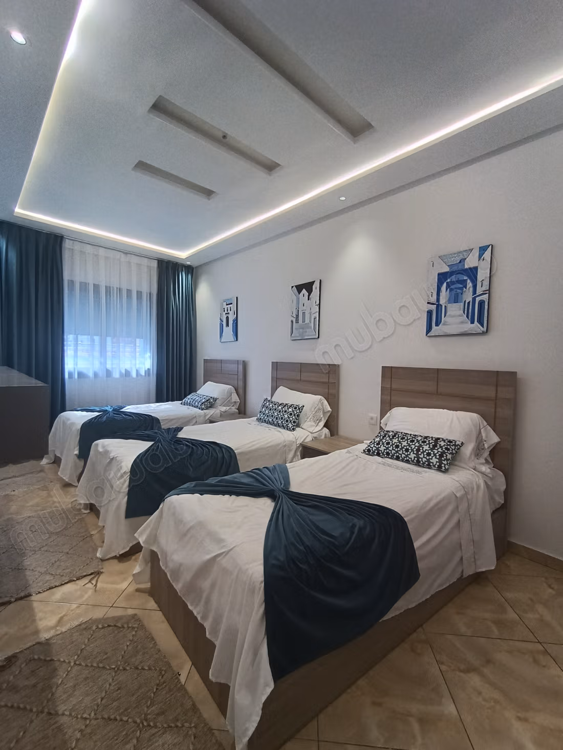 Apartments for rent in Chefchaouen. Total area 55 m². Traditional Moroccan living room, secure residence