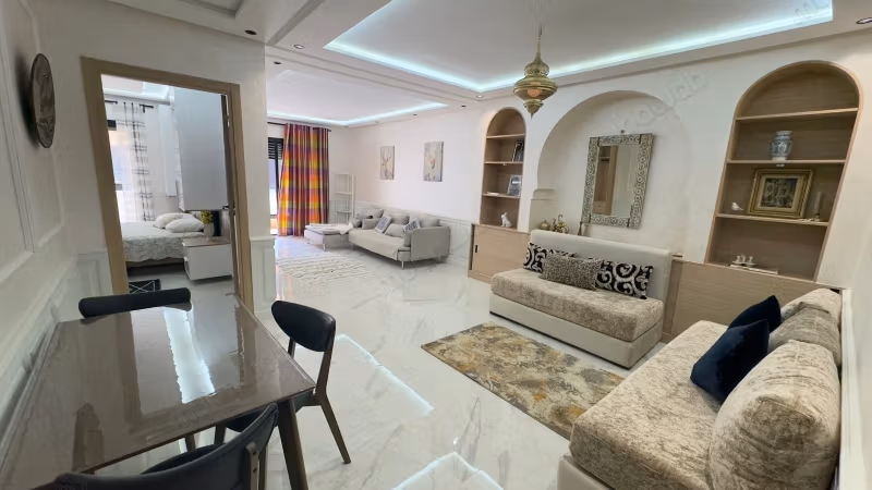 New 2-bedroom furnished apartment for long-term rental in the Hivernage residence with swimming pool