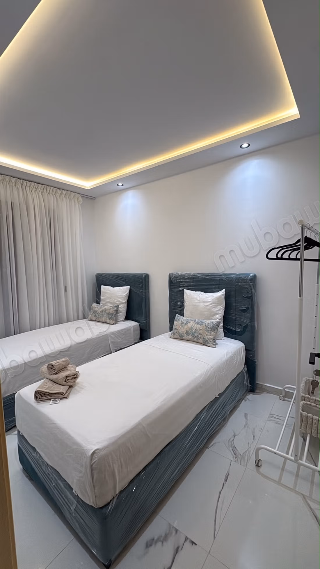 Apartamentos en alquiler en el centro de la ciudad de Tánger. 2 habitaciones agradables. Ventanas con doble acristalamiento y puerta blindada