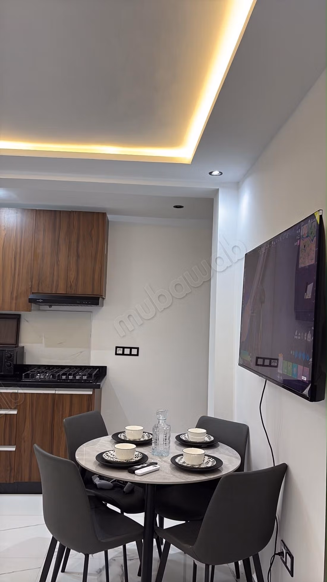 Apartamentos en alquiler en el centro de la ciudad de Tánger. 2 habitaciones agradables. Ventanas con doble acristalamiento y puerta blindada
