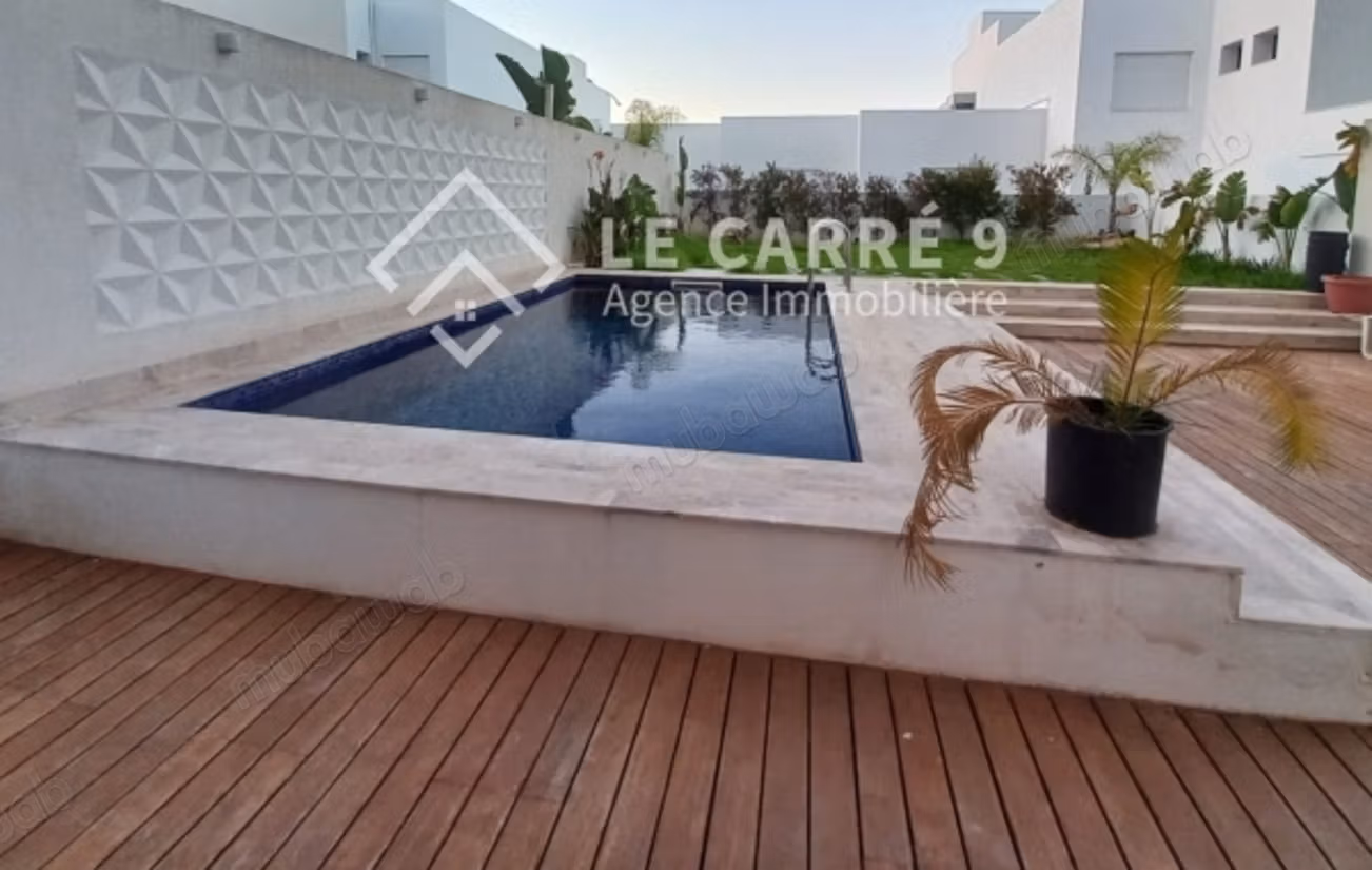 A louer s2 meublé avec piscine à Gammarth supérieu