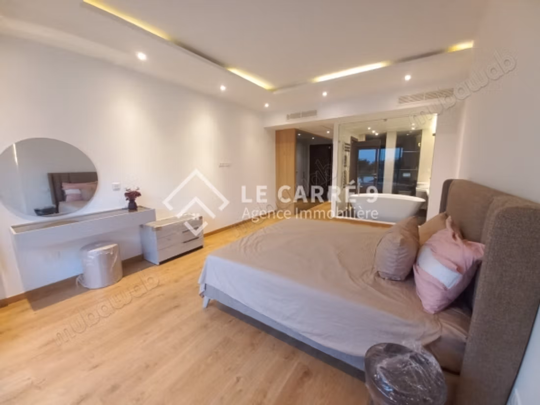 A louer s2 meublé avec piscine à Gammarth supérieu