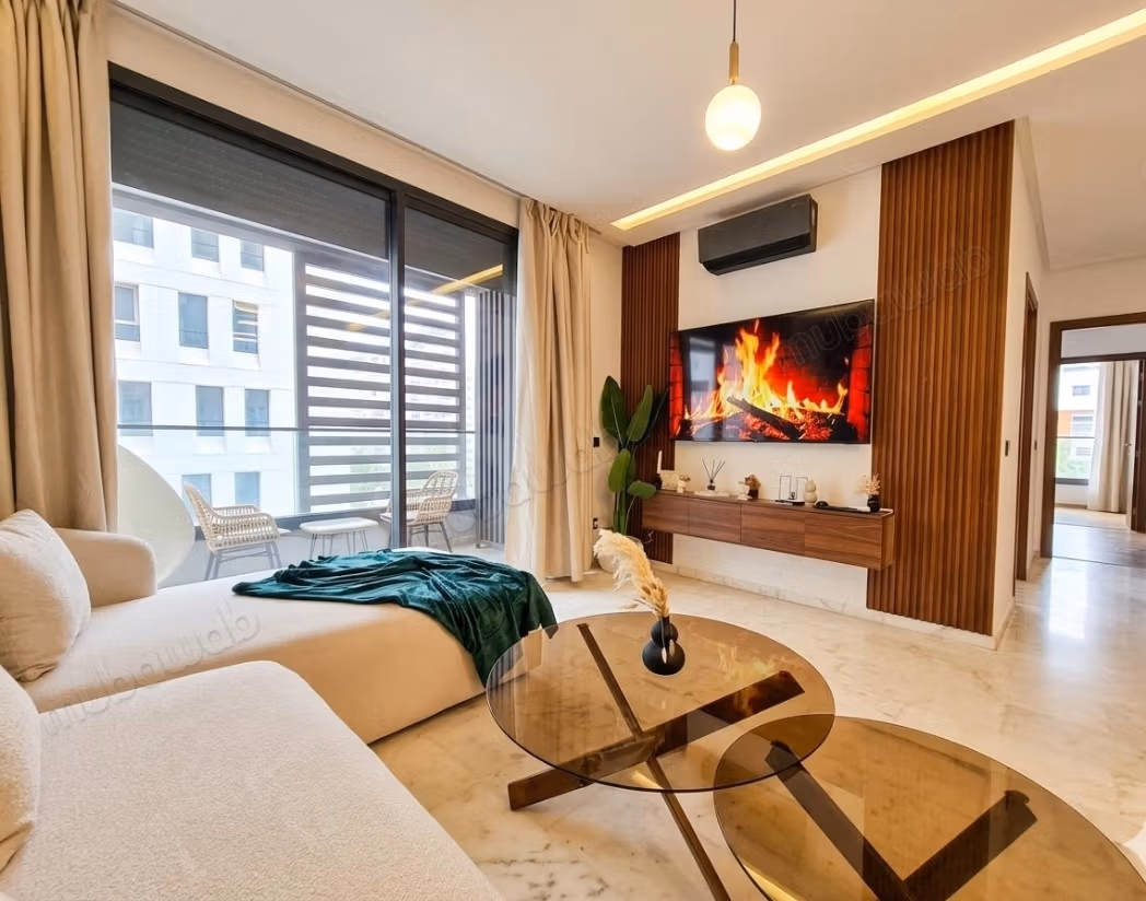 Location d'un appartement à Casablanca Finance City. 
2 chambres. 
Bien meublé
