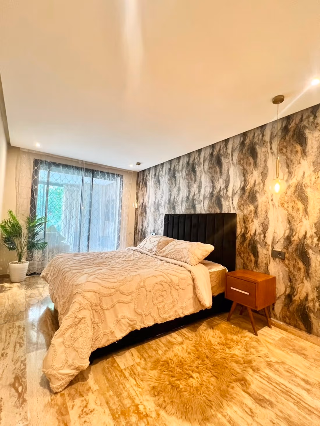 Magnifique rez de jardin 2 chambres à dar bouazza