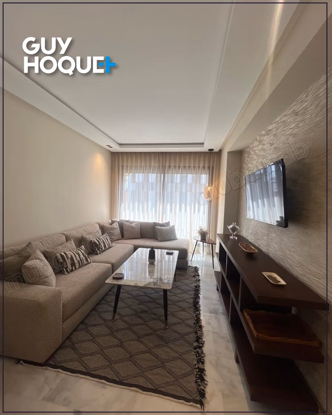 Studio Neuf Meublé à Louer. Riviera 7 500 DH/mois