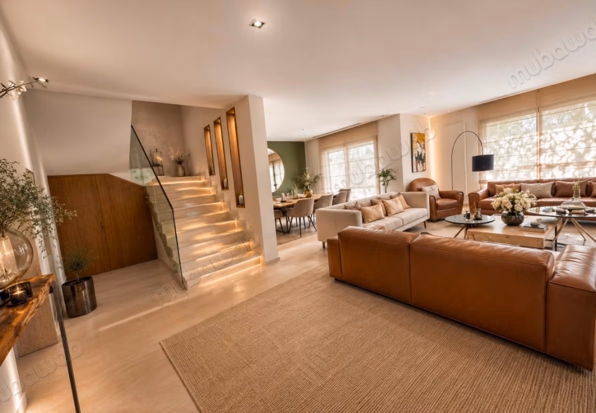 For sale a semi-detached villa with pool and garden