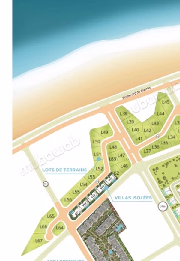 Terrains Premium à Ain Diab – Superficies Rares