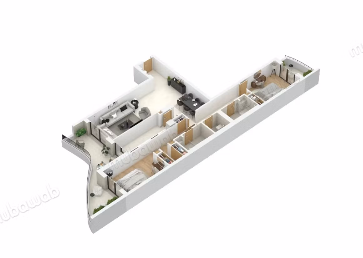 Exclusif: Appartement 3 pièces 140 m²,