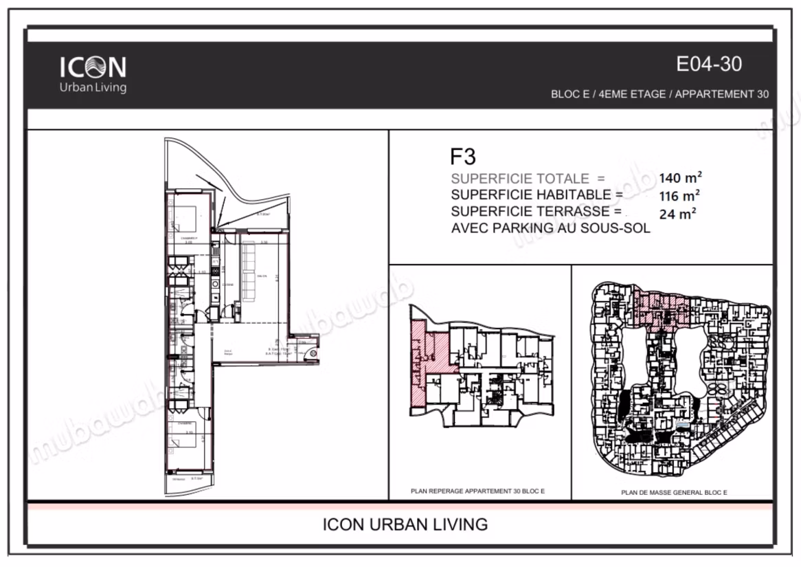 Exclusif: Appartement 3 pièces 140 m²,