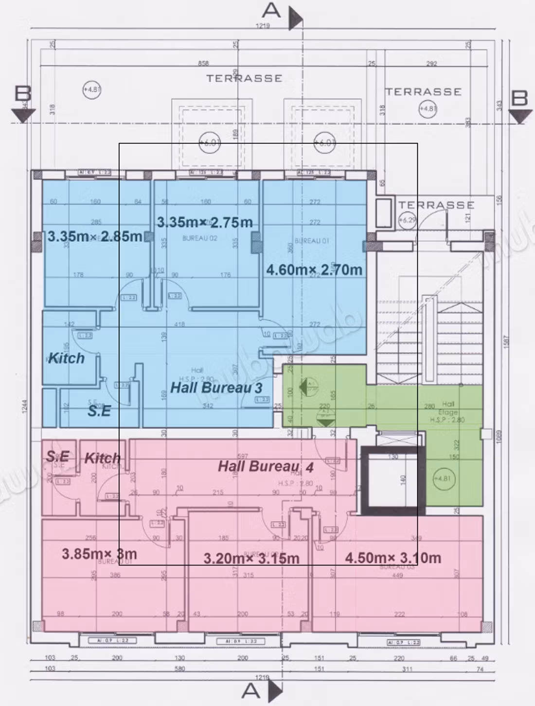 2 Bureaux séparé au même palier / Usage Médical & Bureautique