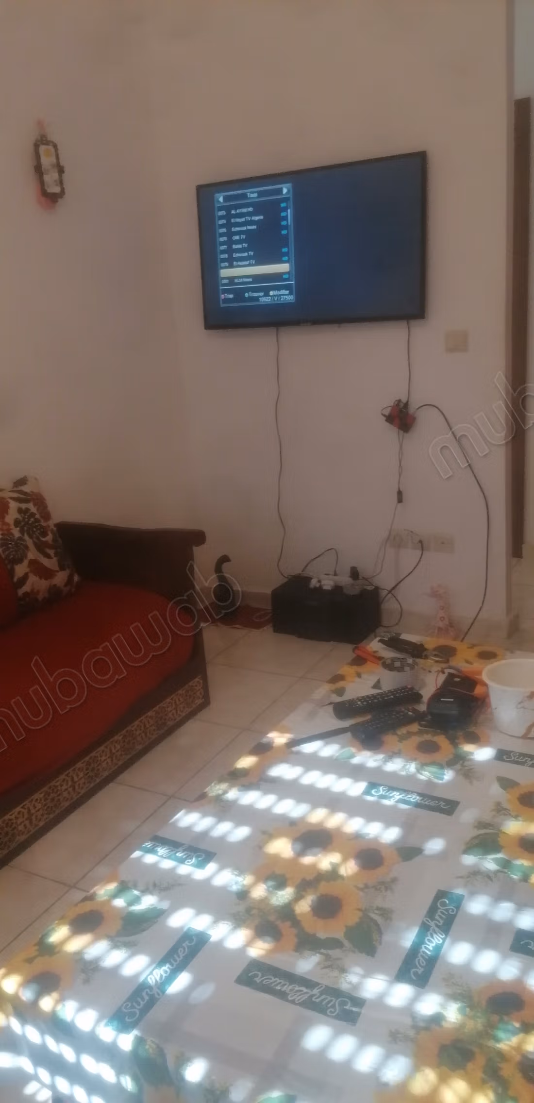 Location d'un appartement à Route de Ceuta. 
Surface totale 58 m². 
Système de parabole et salon marocain