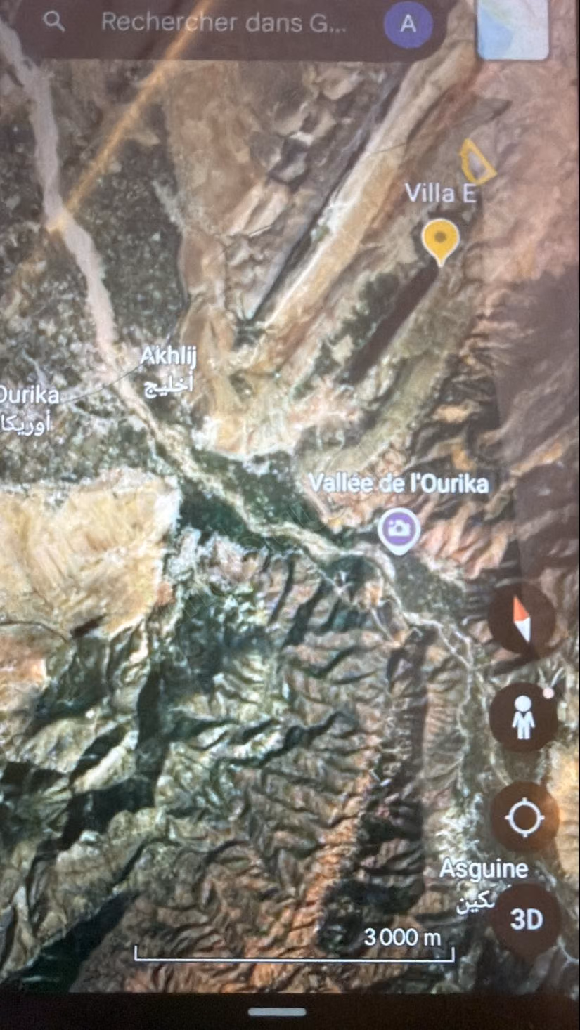 En venta – 6,62 ha titulados en Tnine Ourika, frente a la villa E – vista panorámica del Atlas y el valle – potencial turístico