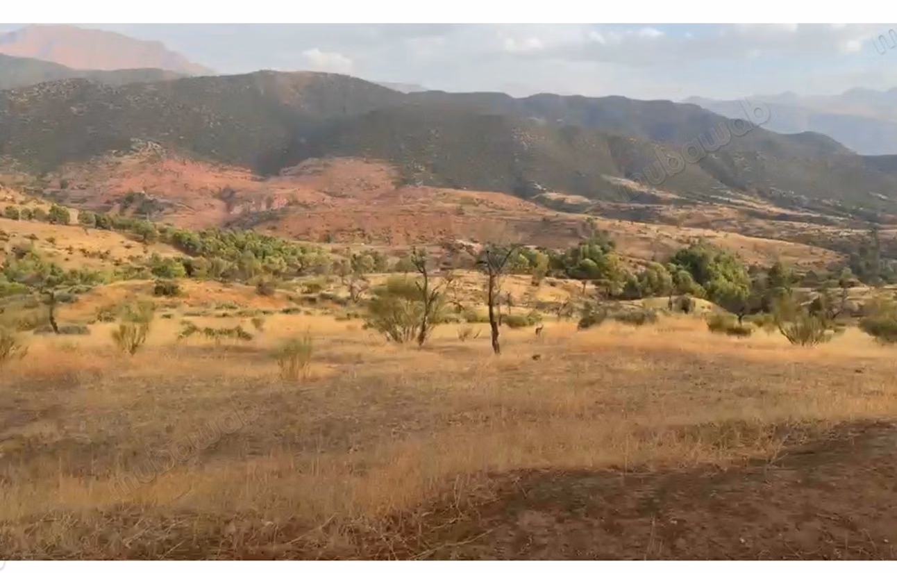 En venta – 6,62 ha titulados en Tnine Ourika, frente a la villa E – vista panorámica del Atlas y el valle – potencial turístico