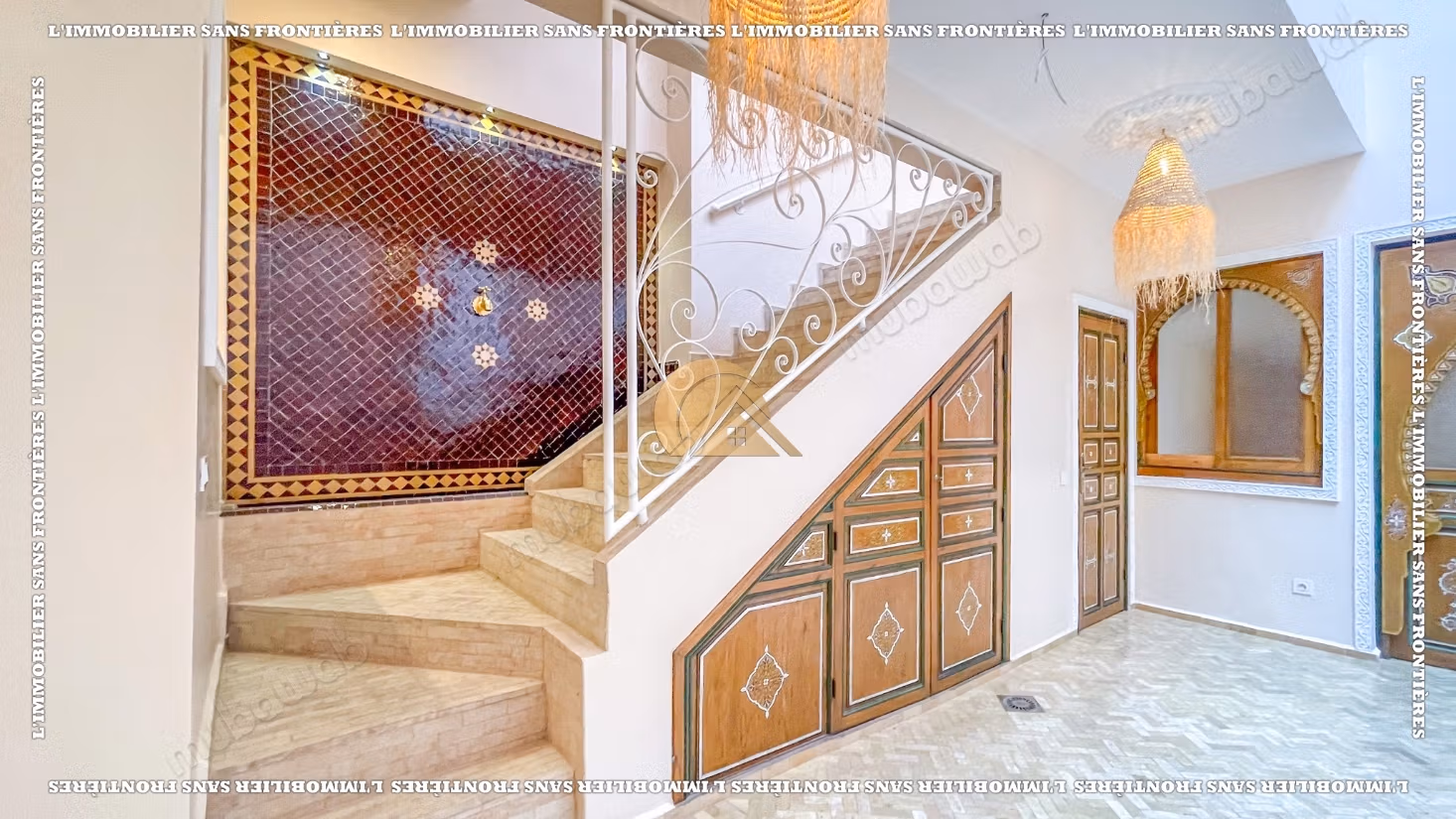 Riad neuf titré de 86 m² dans la Médina – 3 suites, piscine et cuisine d’été