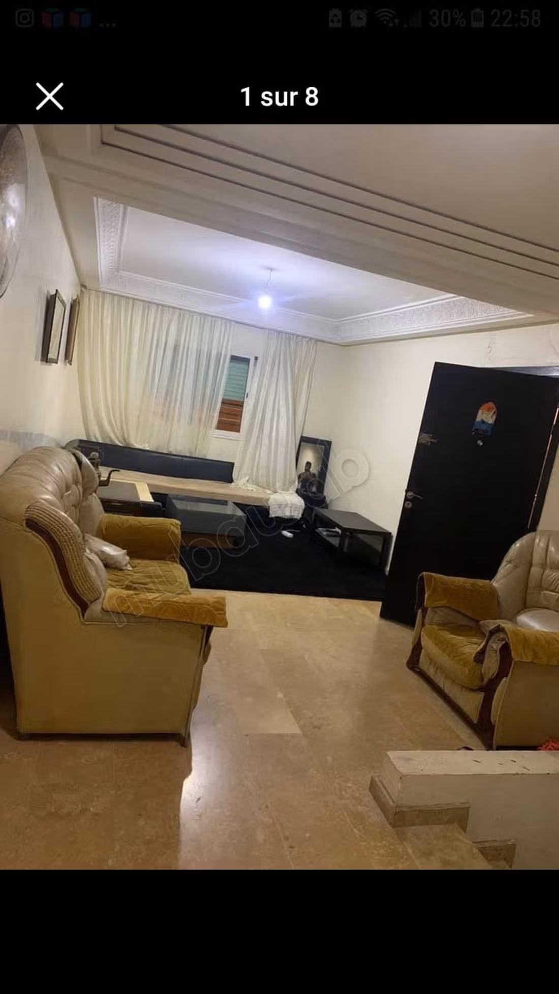 Appartement à vendre à Tacharouk Hay Al Walaa. 2 pièces. Terrasse et jardin