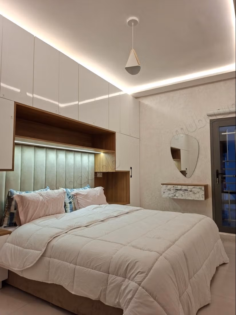 Apartments for rent in Hay Houda. 
Area 110 m². 
Beautiful terrace and garden