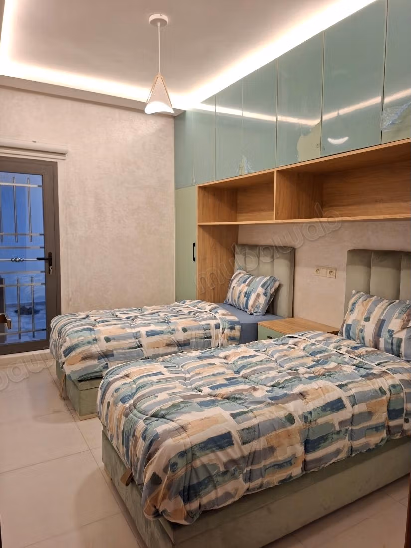 Apartments for rent in Hay Houda. 
Area 110 m². 
Beautiful terrace and garden