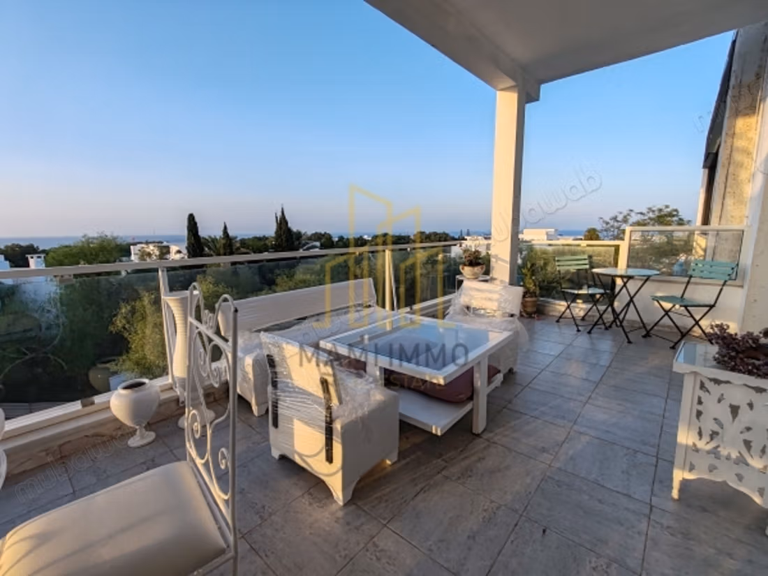 A louer un appartement S2 meublé Gammarth