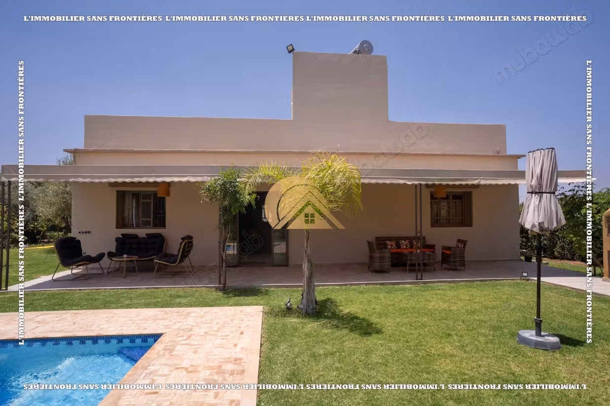 Villa of 2,500 m² in Tahannaout - 3 bedrooms, pool, garden with olive trees and Atlas view