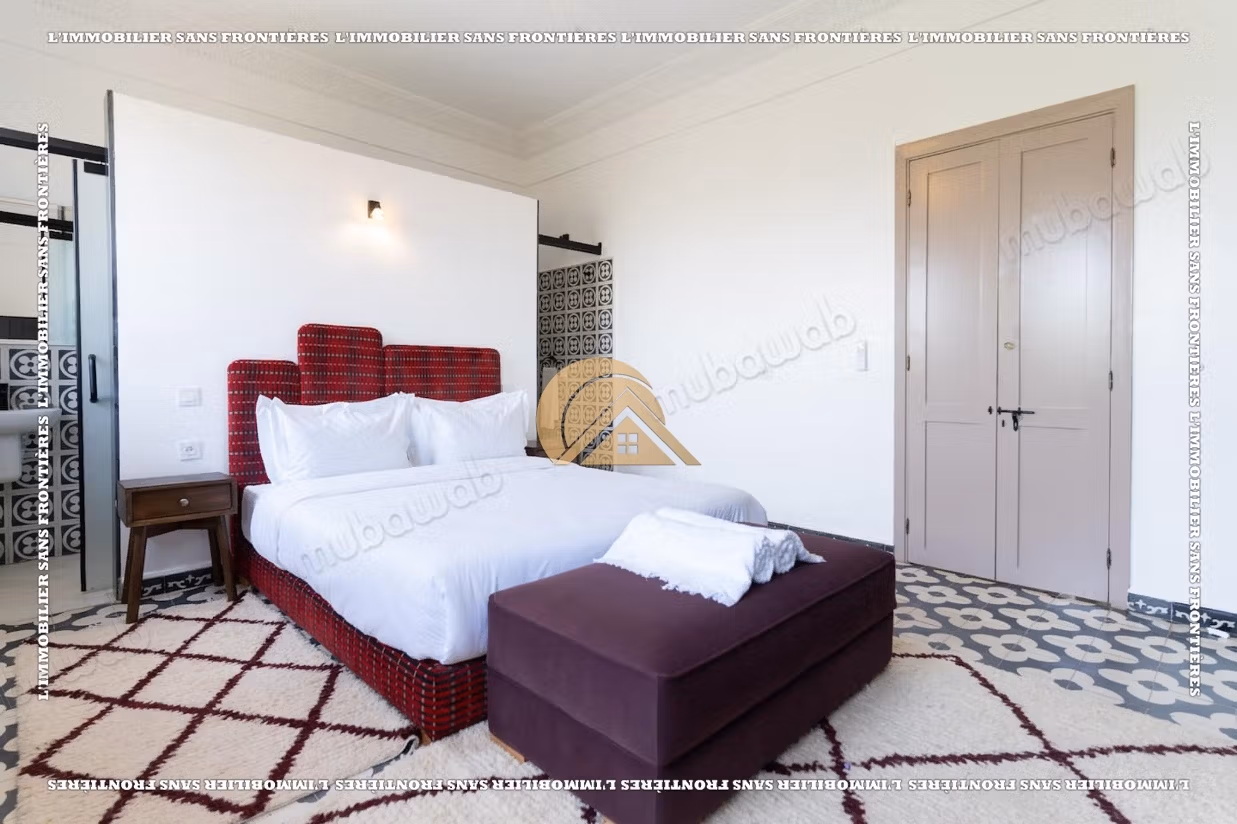 Villa of 2,500 m² in Tahannaout - 3 bedrooms, pool, garden with olive trees and Atlas view