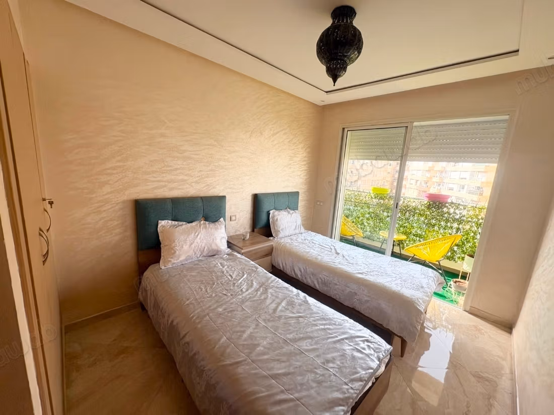 Location d'un appartement meublé résidence jardin d’agadir 3 grandes pièces. Bien meublé
