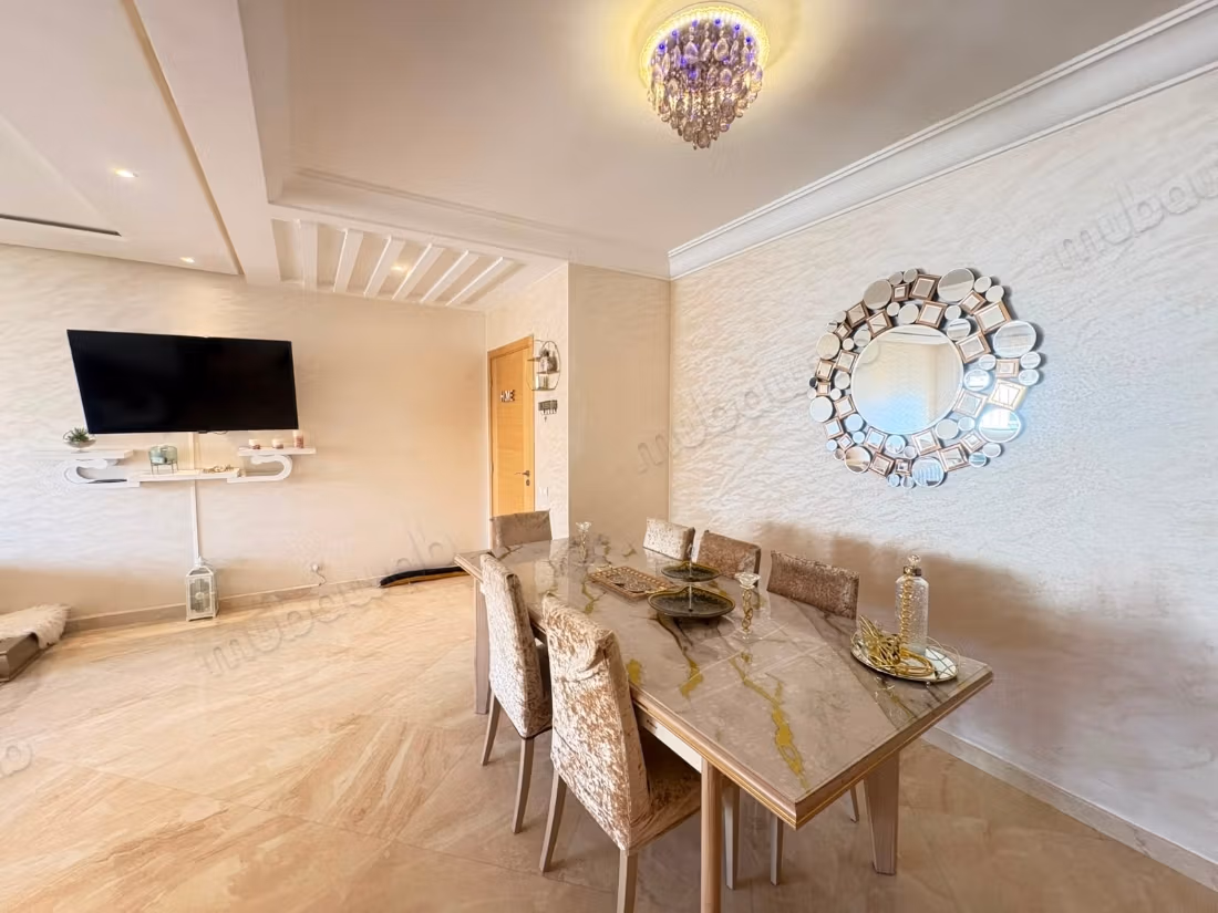 Location d'un appartement meublé résidence jardin d’agadir 3 grandes pièces. Bien meublé