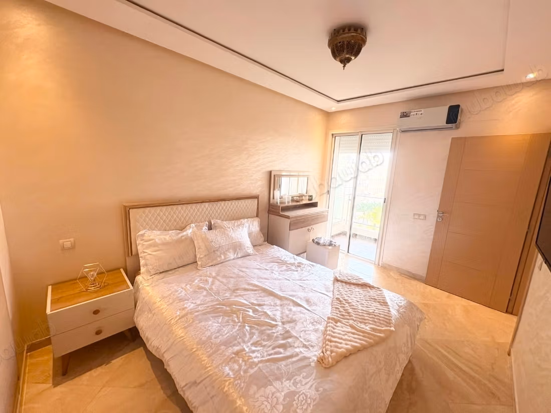 Location d'un appartement meublé résidence jardin d’agadir 3 grandes pièces. Bien meublé