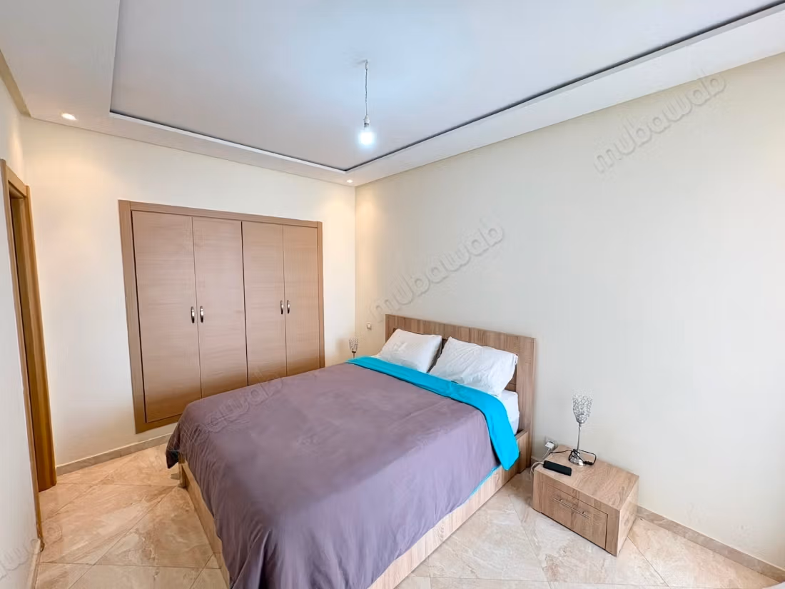Appartement à louer à almasira résidence jardin d’agadir. 
2 belles chambres. 
Bien meublé