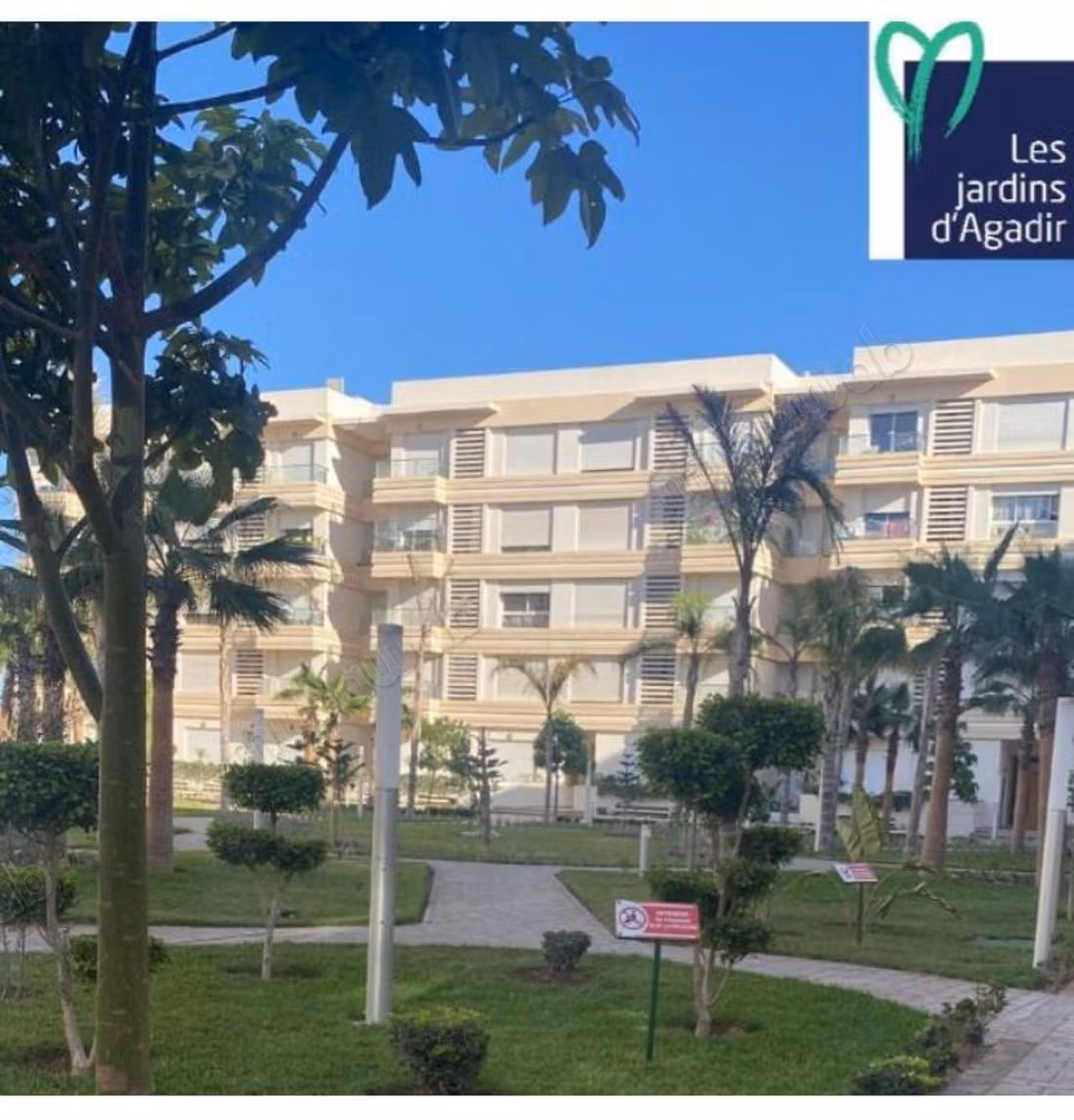 Appartement te huur in Almasira residentie tuin van Agadir. 2 mooie kamers. Goed gemeubileerd