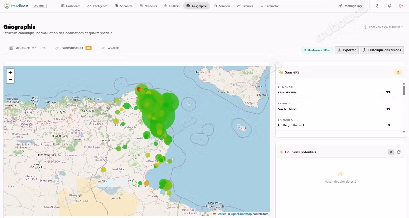 Plateforme d'intelligence immobiliere 100% automatisée