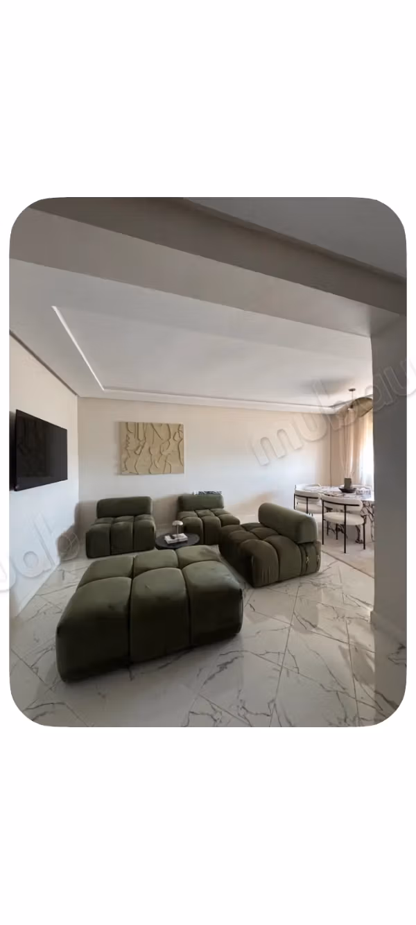 Superbo appartamento in affitto ad Agdal. 3 camere confortevoli. Ammobiliato