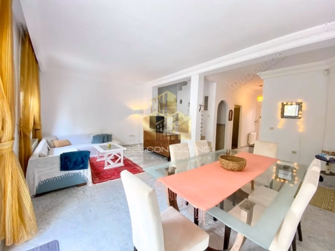 Bellissima casa in affitto a La Marsa Ville. 3 ampi locali. Arredato