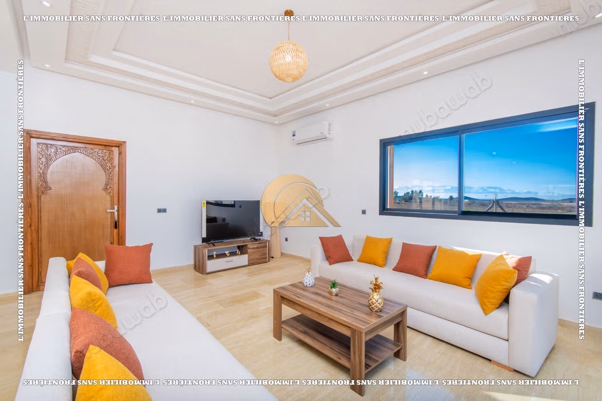 Villa privée sur 2 hectares à Bourrous Km 25 – 4 suites, piscine et vue Atlas