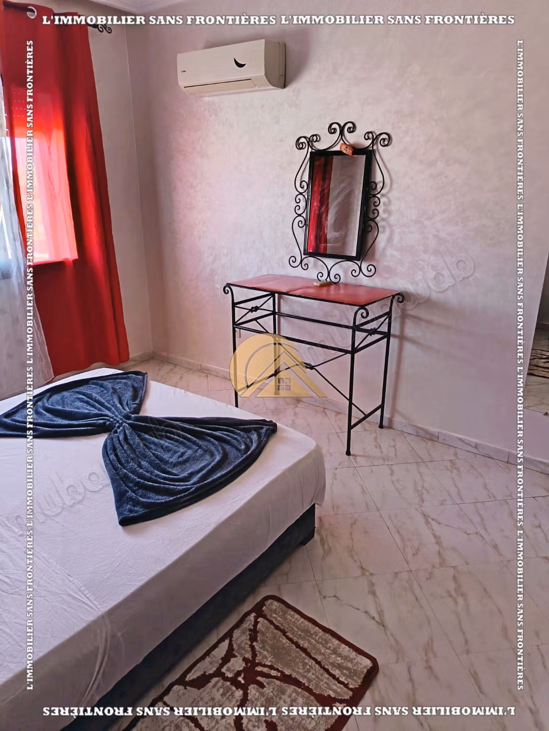 Appartement meublé de 99 m² Route de Casablanca – 2 chambres, 2 salles de bains et parking sous sol
