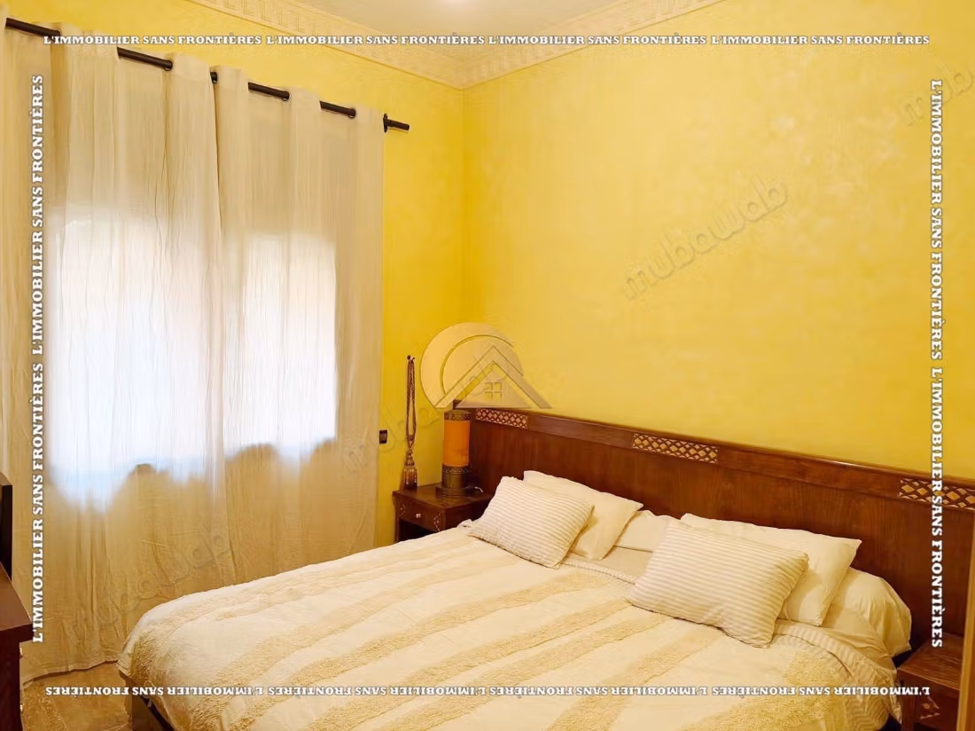 Appartement meublé de 95 m² à la Palmeraie – 2 chambres, terrasse, piscine et parking souterrain