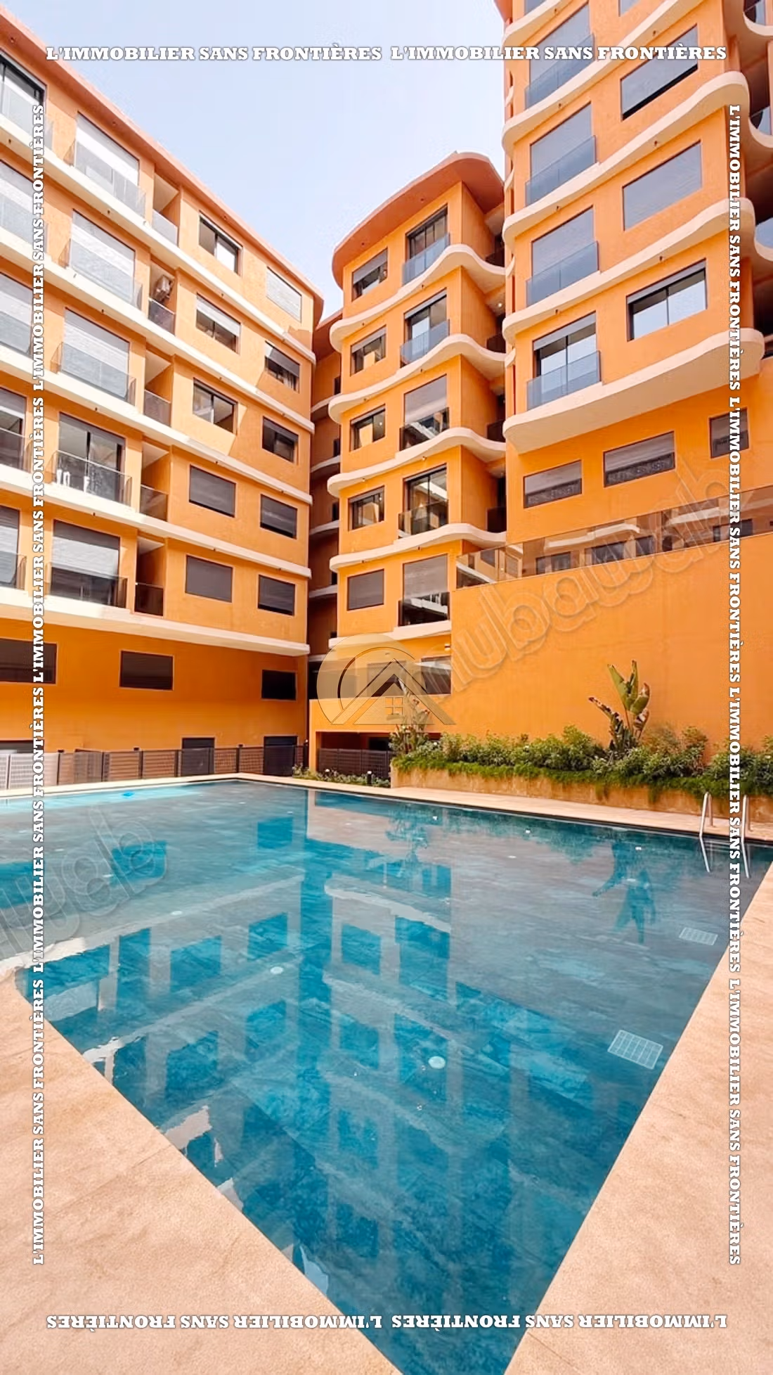 Studio vide de 37 m² 
Route de Casablanca – Résidence neuve, piscine et parking titré