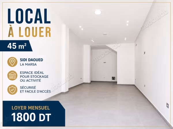 For rent a new commercial space in Sidi Daoud